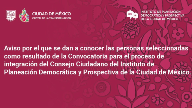 Aviso por el que se dan a conocer las personas seleccionadas como resultado de la Convocatoria